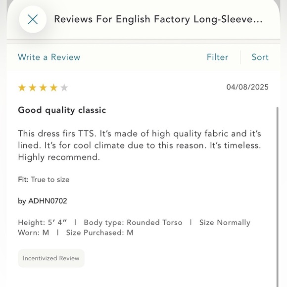 NWT new medium Anthropologie English Factory color block dress black white mod - Picture 14 of 16